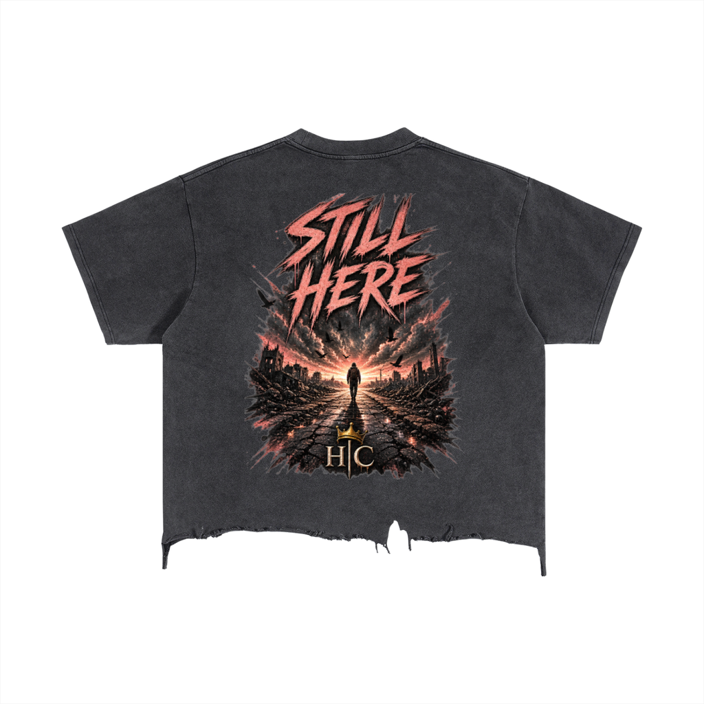 Women's Distressed Still Here Tee