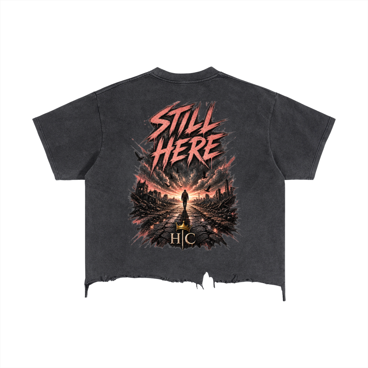 Women's Distressed Still Here Tee
