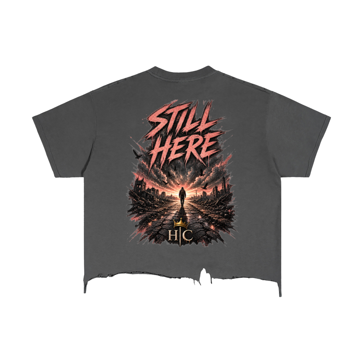 Women's Distressed Still Here Tee
