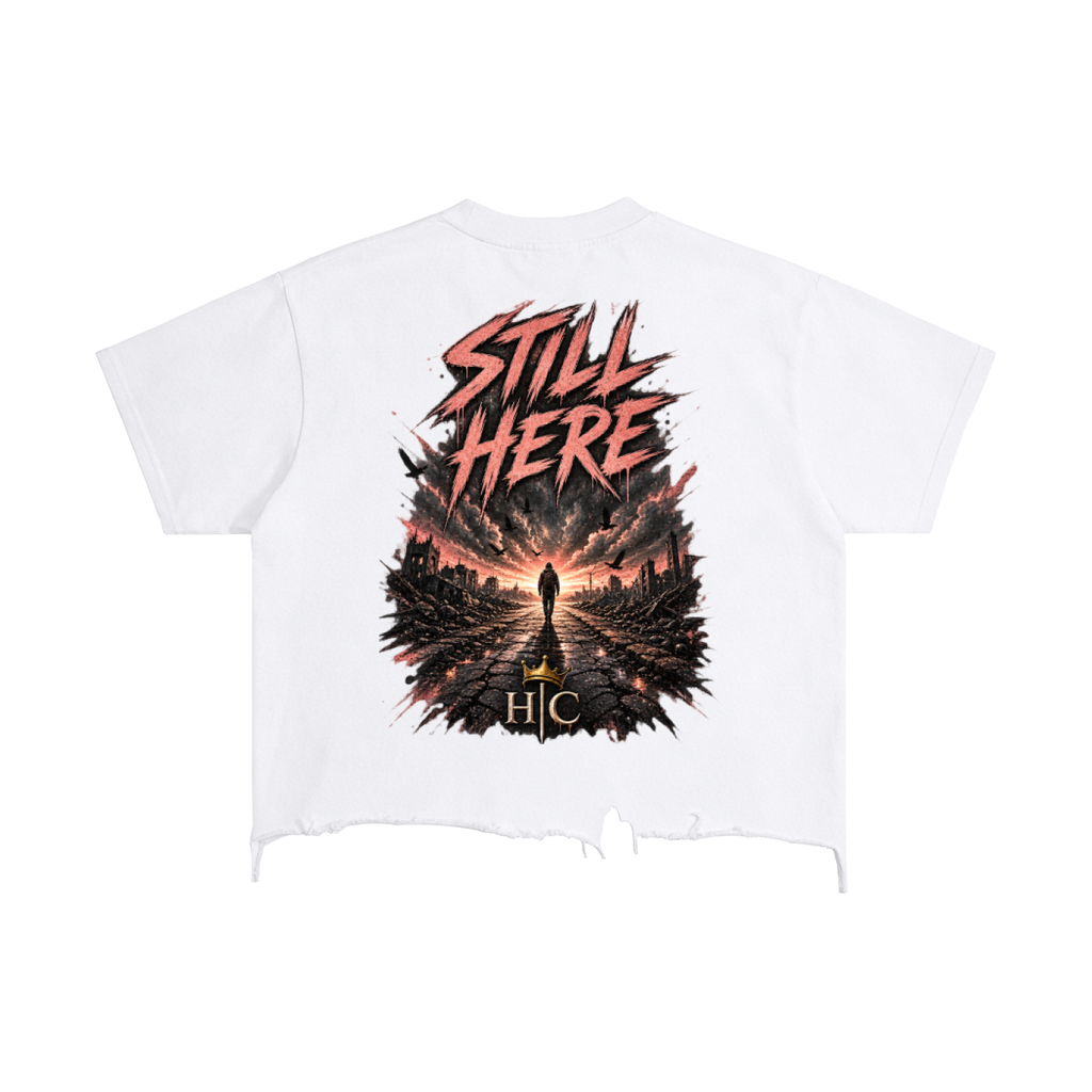 Women's Distressed Still Here Tee