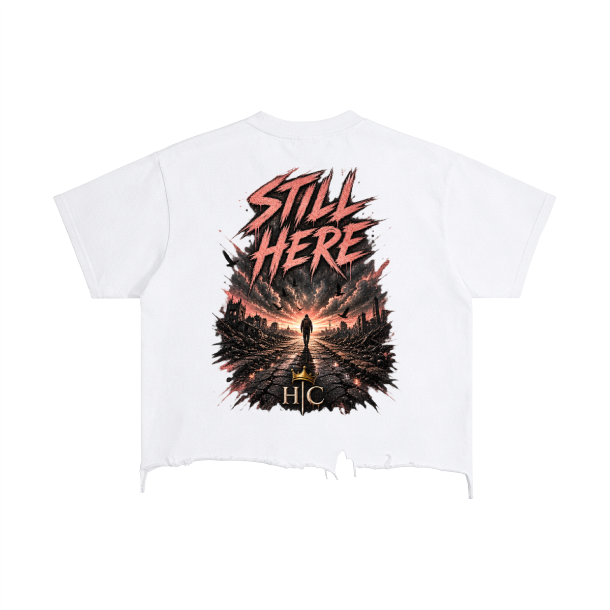 Women's Distressed Still Here Tee